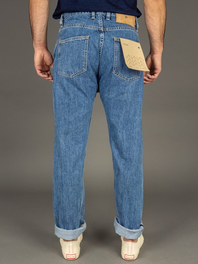 3sixteen Stonewashed Indigo Selvedge Classic Tapered Denim Jeans