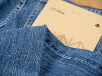 3sixteen Stonewashed Indigo Selvedge Classic Tapered Jeans Close Up