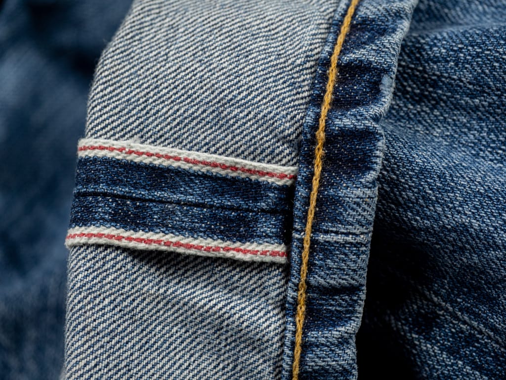 3sixteen Stonewashed Indigo Selvedge Classic Tapered Jeans Selvedge Detail