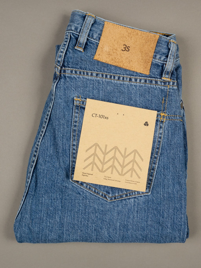 3sixteen CT101xs Stonewashed Indigo Selvedge Classic Tapered Jeans