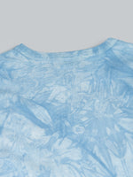 3sixteen Garment Dyed Long Sleeve TShirt Natural Indigo Crumple Dye back collar