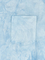 3sixteen Garment Dyed Long Sleeve TShirt Natural Indigo Crumple Dye pocket closeup
