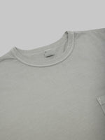 3sixteen Garment Dyed Pima Pocket Tshirt Ash collar closeup