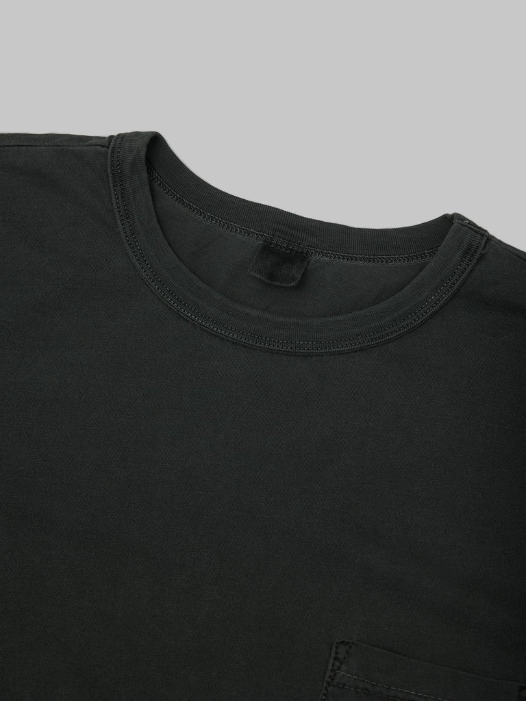 3sixteen Garment Dyed Pima Pocket Tshirt smoke collar details