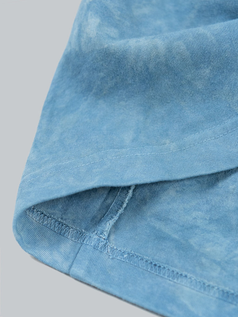 3sixteen Garment Dyed pocket TShirt Natural Indigo Crumple Dye interior 