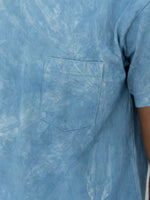 3sixteen Garment Dyed pocket TShirt Natural Indigo Crumple Dye chest pocket