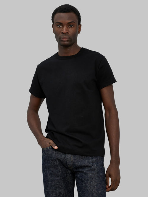 3sixteen Heavyweight TShirt Heather black 2 Pack model front fit