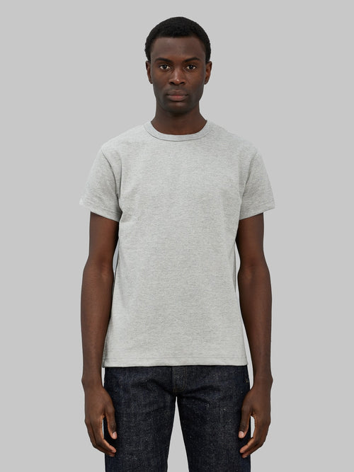 3sixteen Heavyweight TShirt Heather grey 2 Pack model front fit