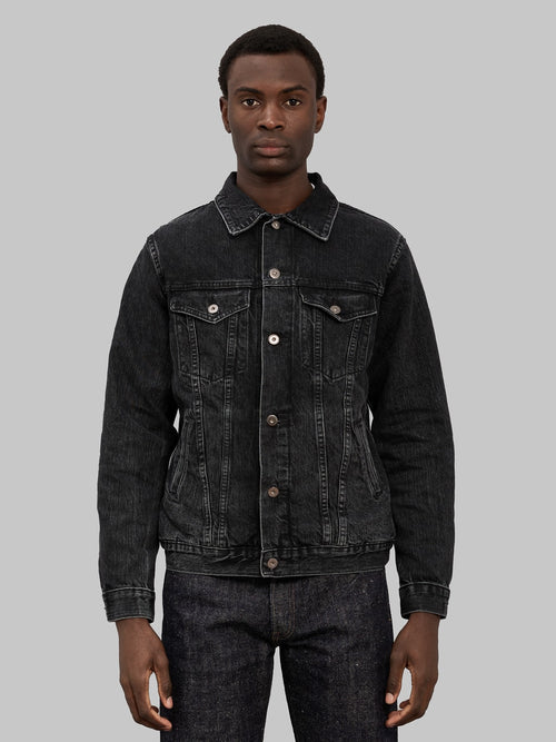 3sixteen Type 3s Denim Jacket Washed 222x 12oz selvedge model front fit