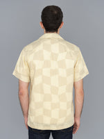 3sixteen Vacation Drunk Chess Shirt Tan Natural back regular fit