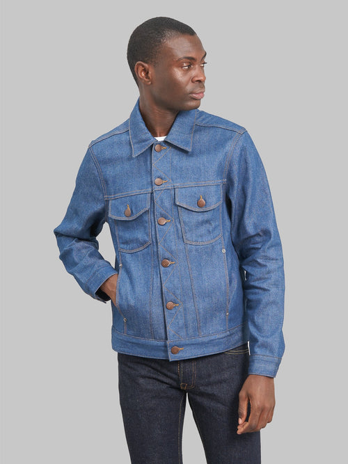 freenote cloth classic denim jacket vintage blue denim  look