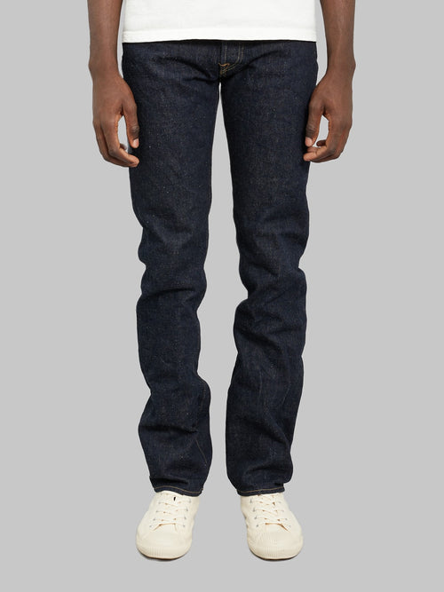 ONI 525 Natural Indigo Rope Dyeing Denim Classic Straight Jeans front