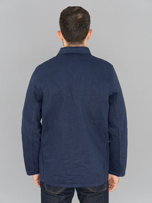 ONI Denim 03501 Sulfur Coverall Jacket navy model front back fit