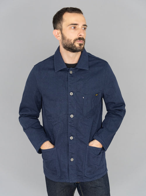 ONI Denim 03501 Sulfur Coverall Jacket navy model front fit