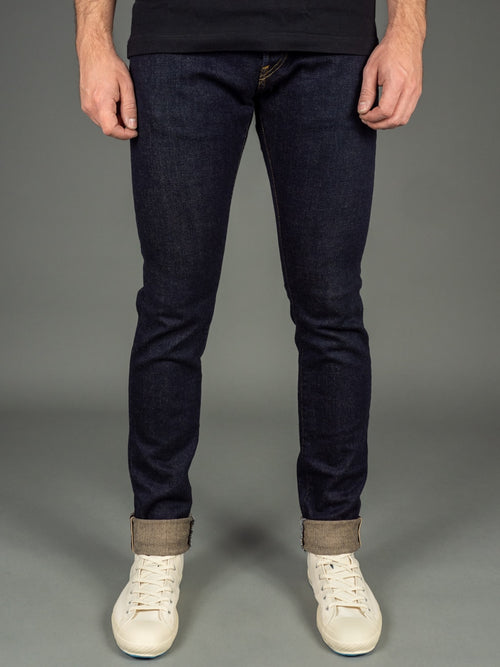 ONI Denim Beige Overdye Stretch Relax Tapered Jeans Front