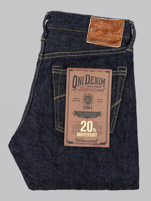 oni denim 622 20th Anniversary olive grey Selvedge jeans