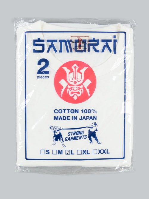 Samurai Jeans crew Tubular white TShirt 2 Pack