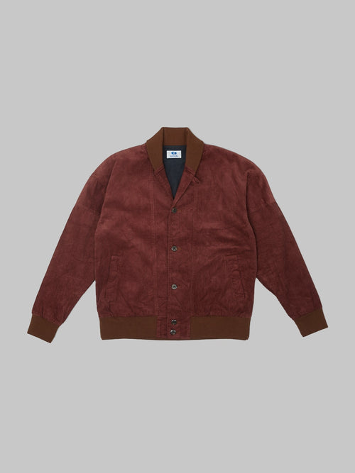Tanuki Sazanami Corduro mud Dyed brown Jacket front