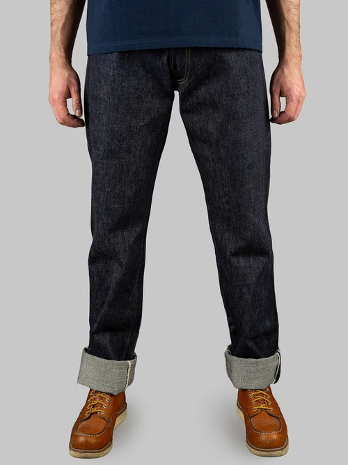 tcb 50s regular straight indigo selvedge japanese jeans front