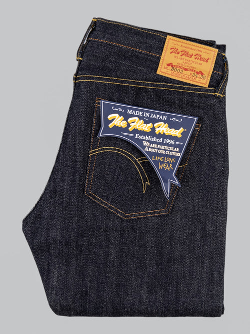 The Flat Head 3002 14.5oz Slim Tapered selvedge Jeans made in japan