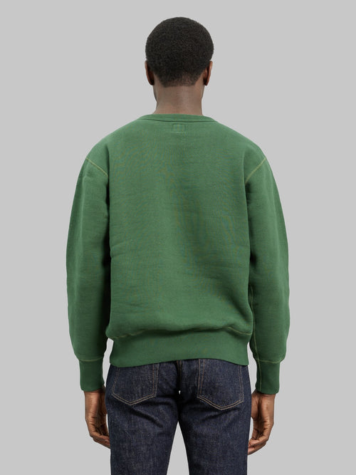 The Strike Gold Loopwheeled Sweatshirt Green model back fit