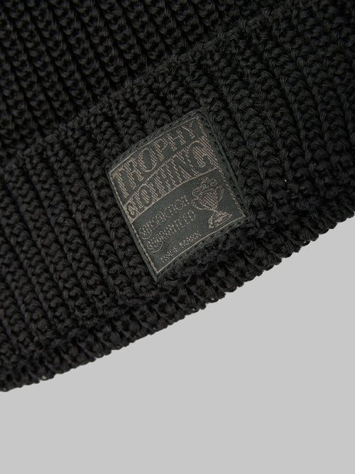 Trophy Clothing Monochrome Beanie black woven label