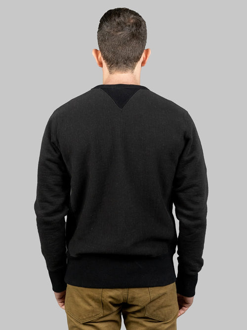 UES Puca Purcara Loopwheeled Sweatshirt Black model back fit